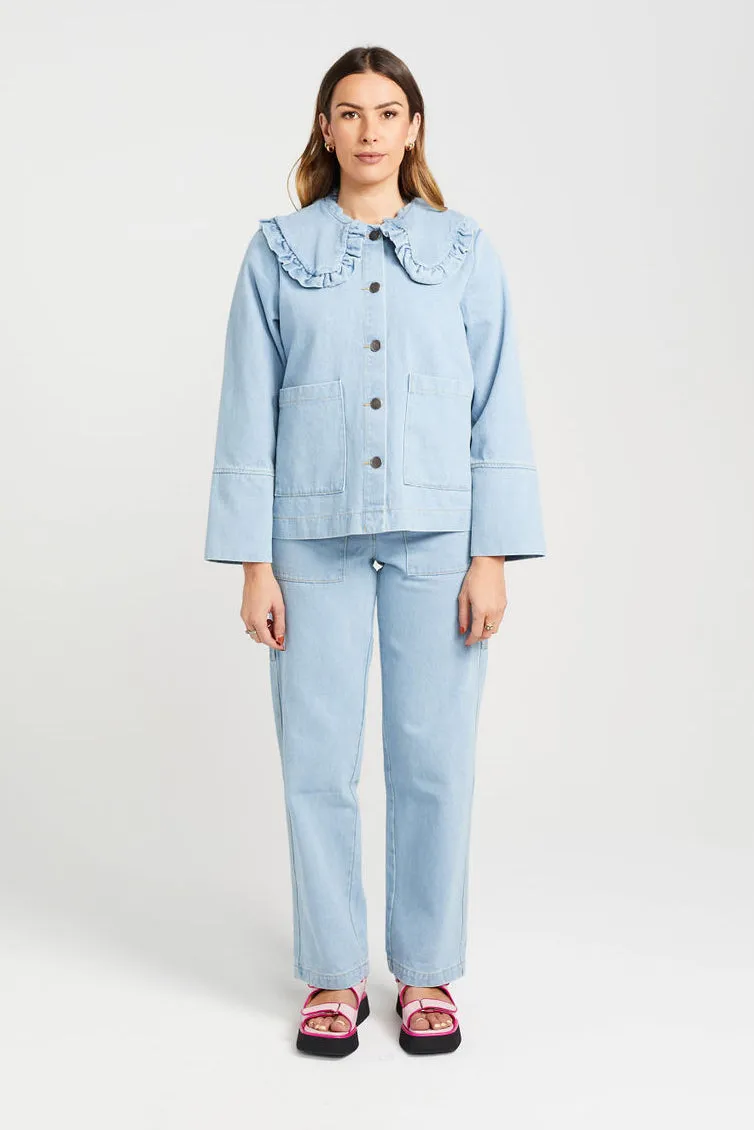 Thing Thing - Embark Denim Shacket, Stone Wash Denim