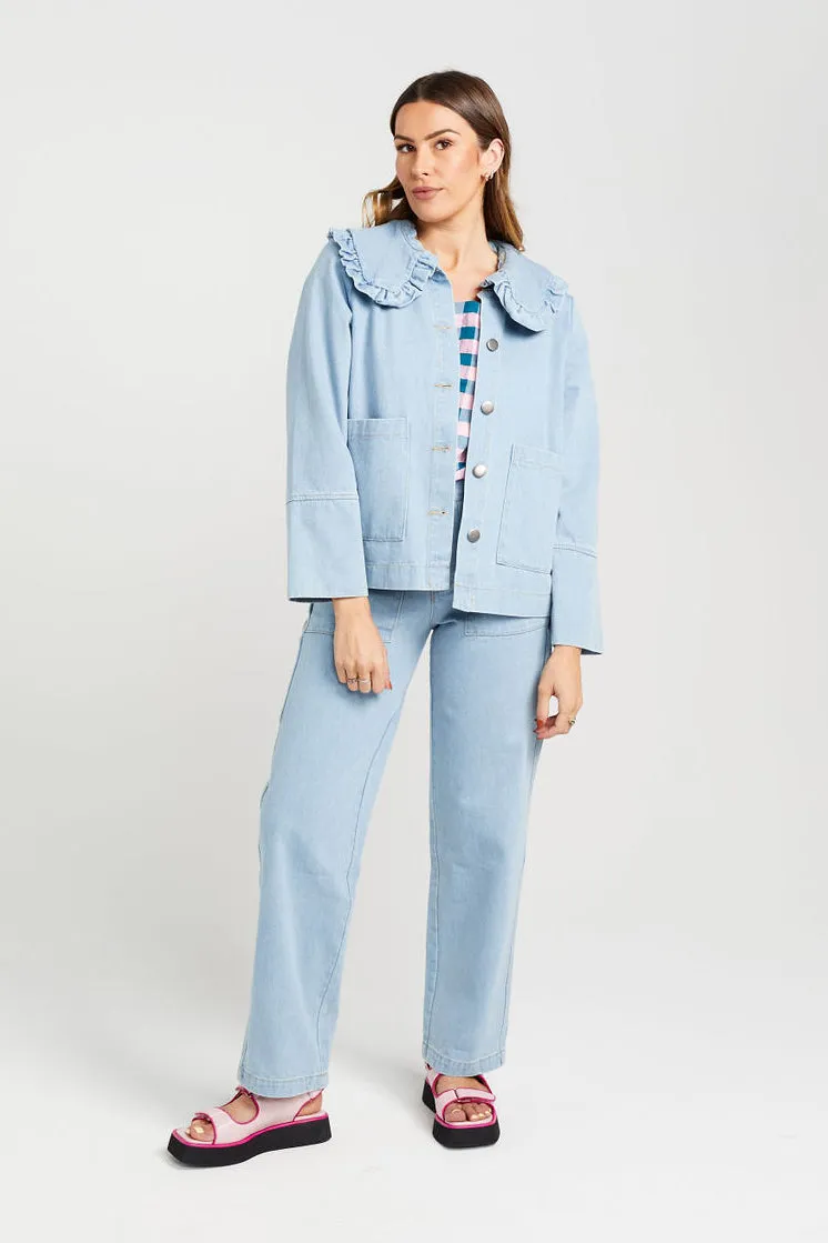 Thing Thing - Embark Denim Shacket, Stone Wash Denim
