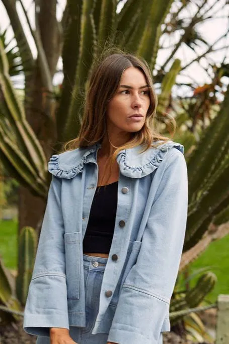 Thing Thing - Embark Denim Shacket, Stone Wash Denim