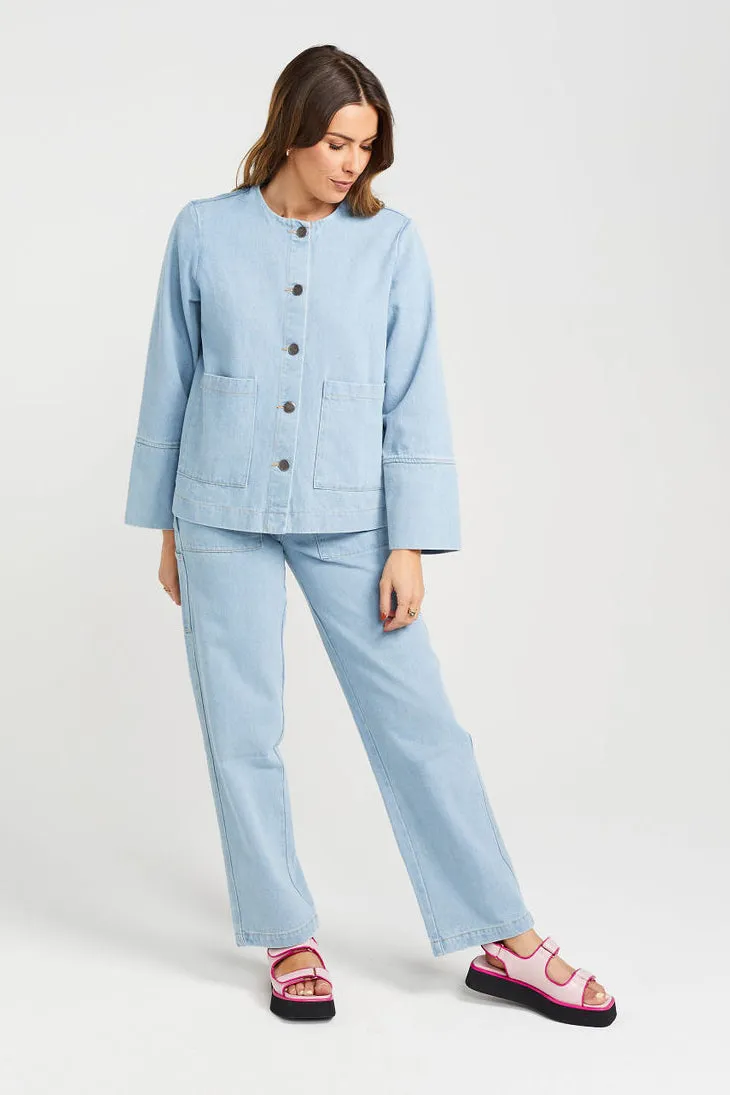 Thing Thing - Embark Denim Shacket, Stone Wash Denim