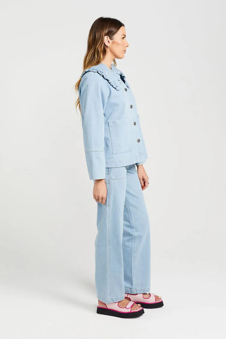 Thing Thing - Embark Denim Shacket, Stone Wash Denim