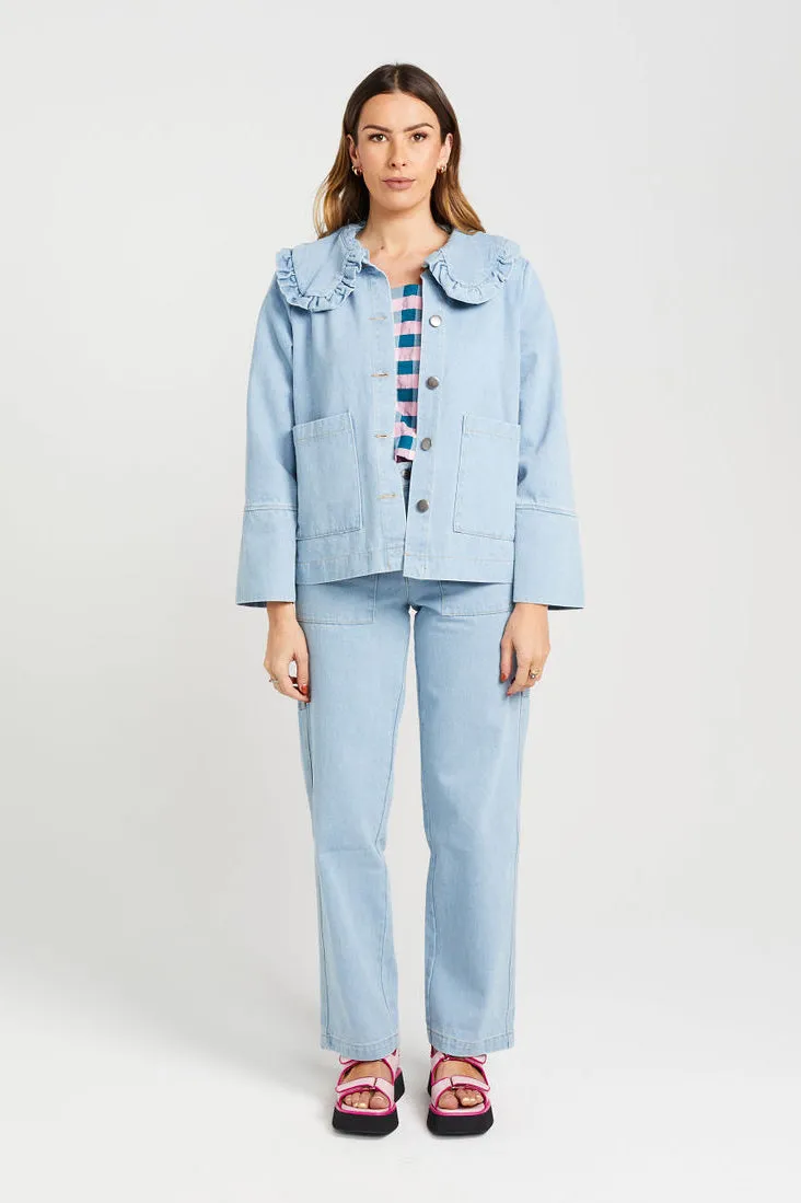 Thing Thing - Embark Denim Shacket, Stone Wash Denim