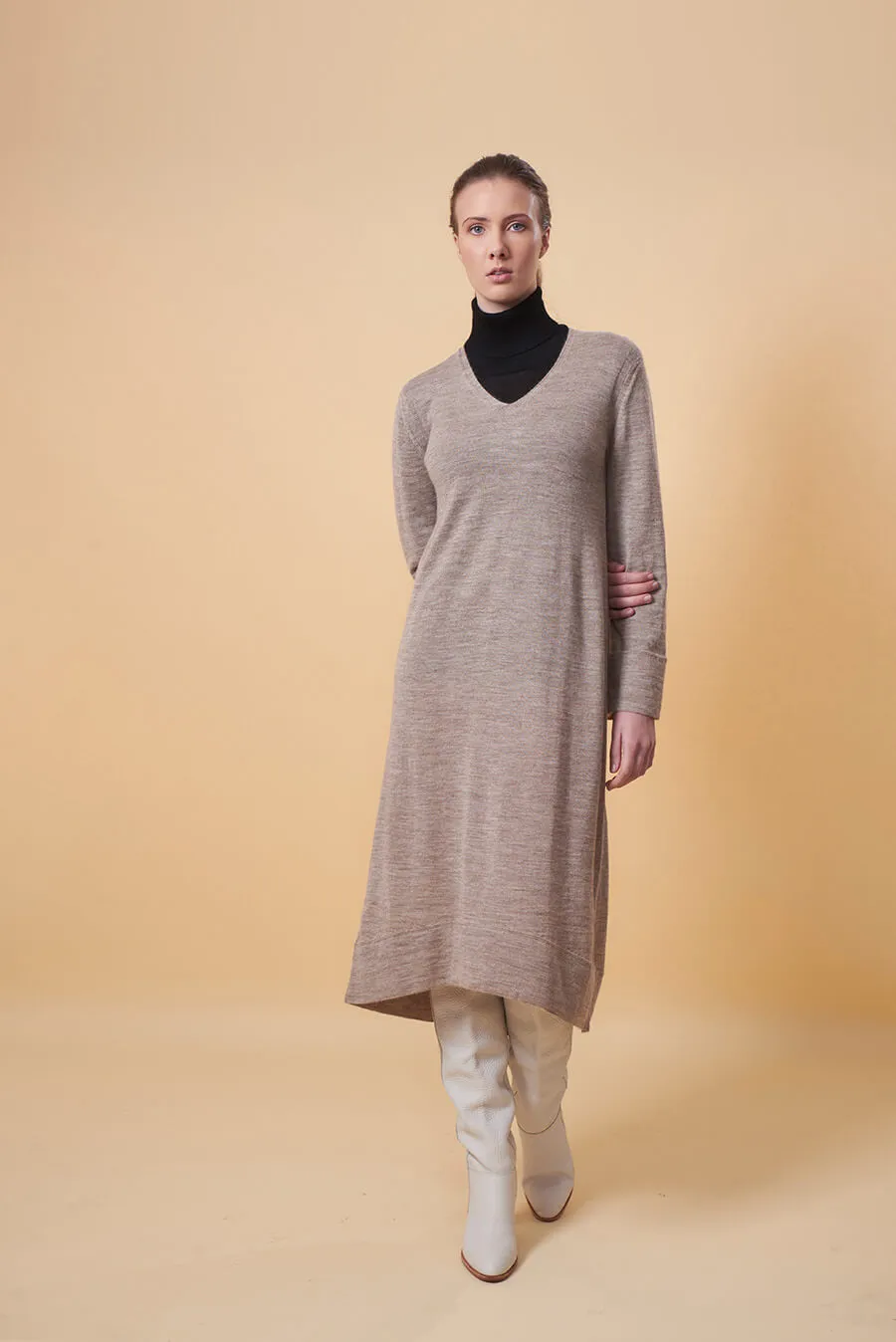 Uffizi Dress Baby Alpaca Color Ajonjoli
