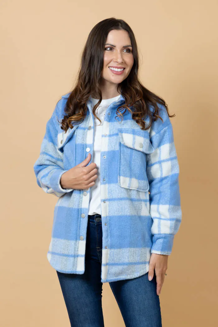 Vine Shacket Blue White
