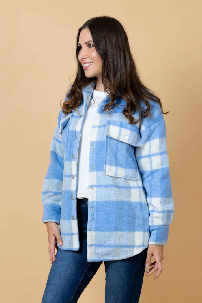 Vine Shacket Blue White