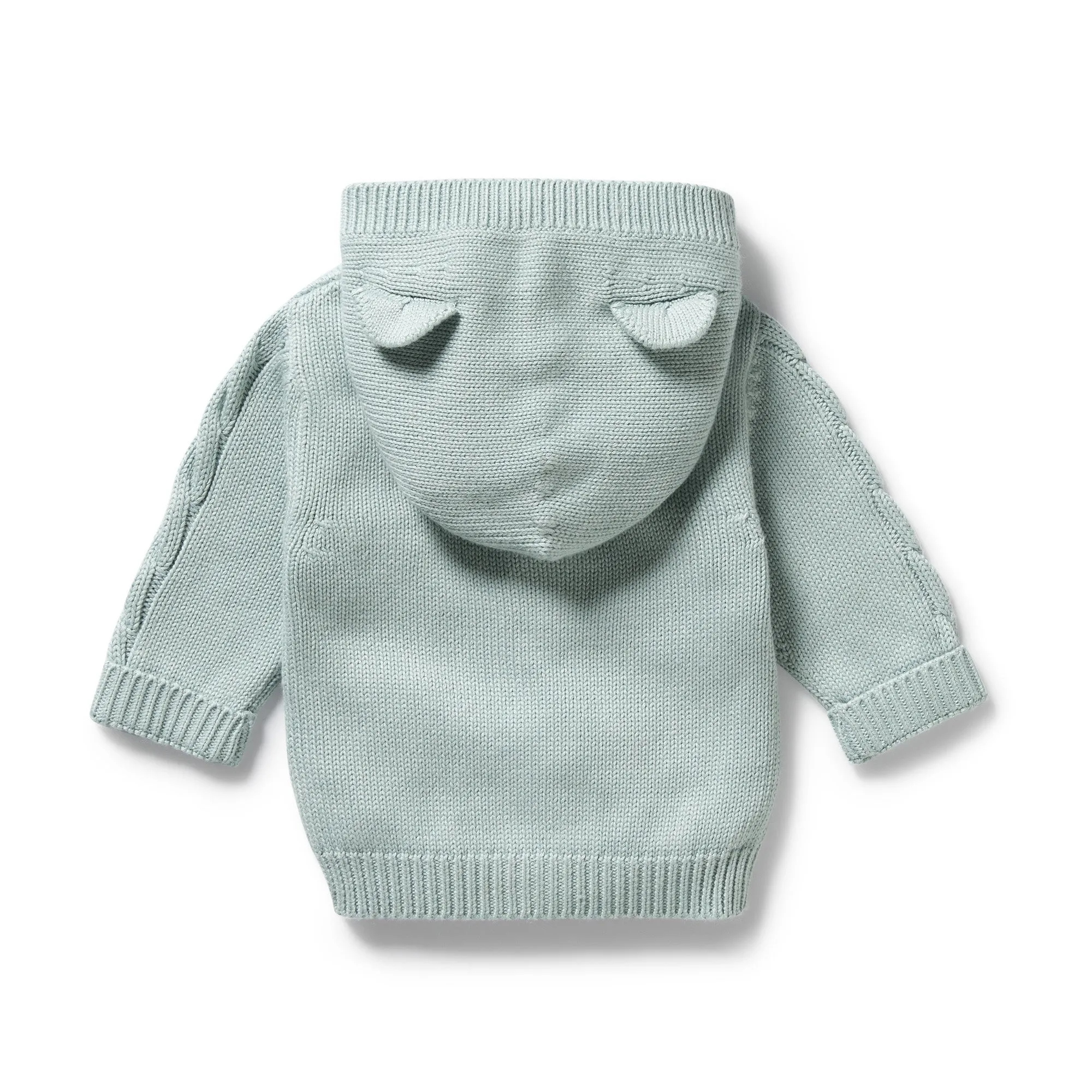 Wilson & Frenchy - Duck Egg Organic Knitted Cable Jacket