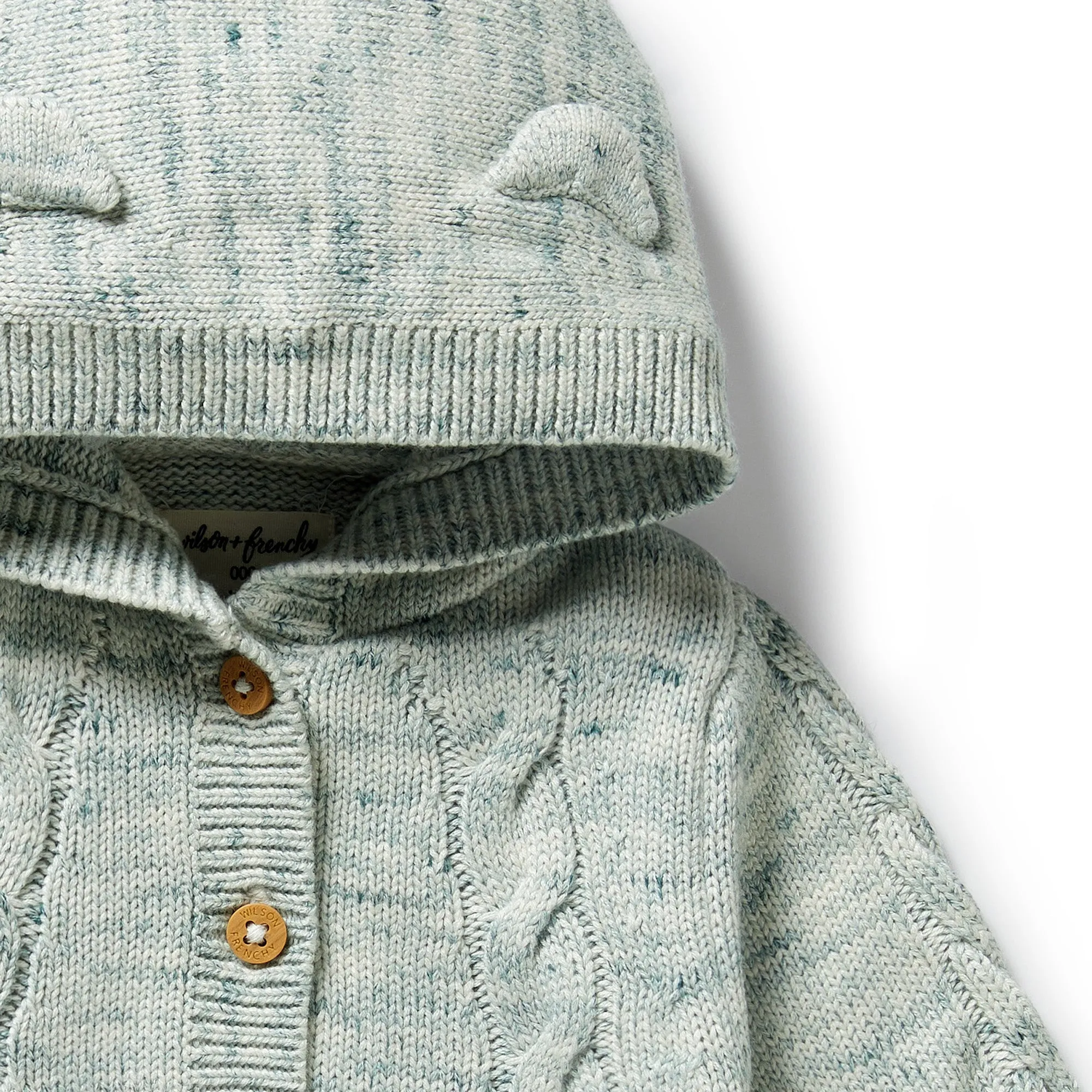 Wilson & Frenchy - Moss Speckle Organic Knitted Cable Jacket