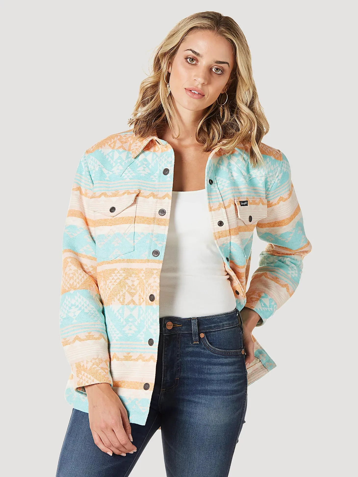 Wrangler Women Southwestern Print Shacket