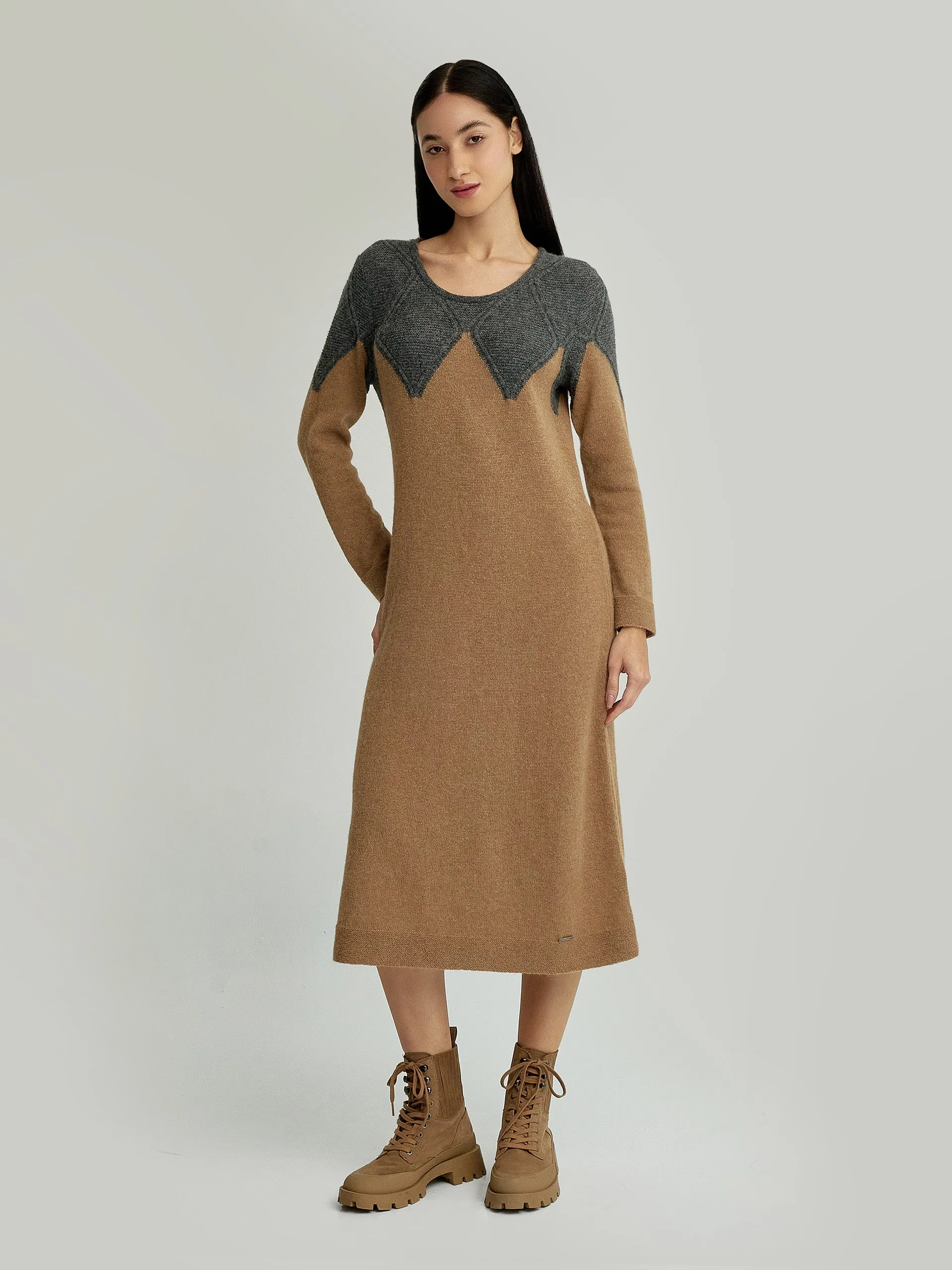 Yelissa Dress Baby Alpaca Color Camel