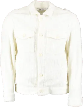 ZARA Cream Textured Shacket UK M
